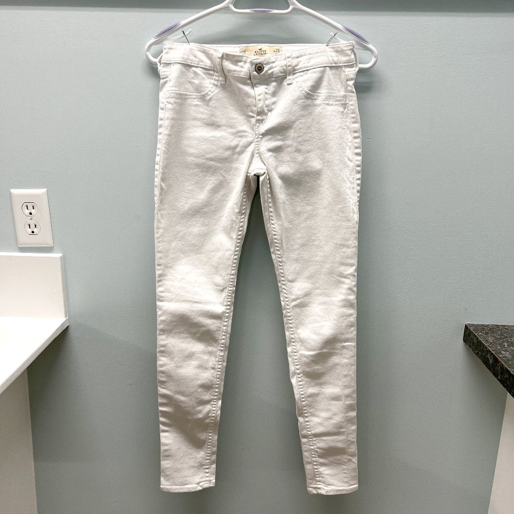 Hollister Super Skinny White Jeans - Sz 26